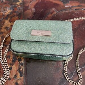 Kate Spade Kenzie Glitter Card Bag Used One Time, like new
